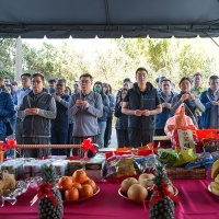 「坤悅沐光邸」工地上樑儀式，圓滿成功。